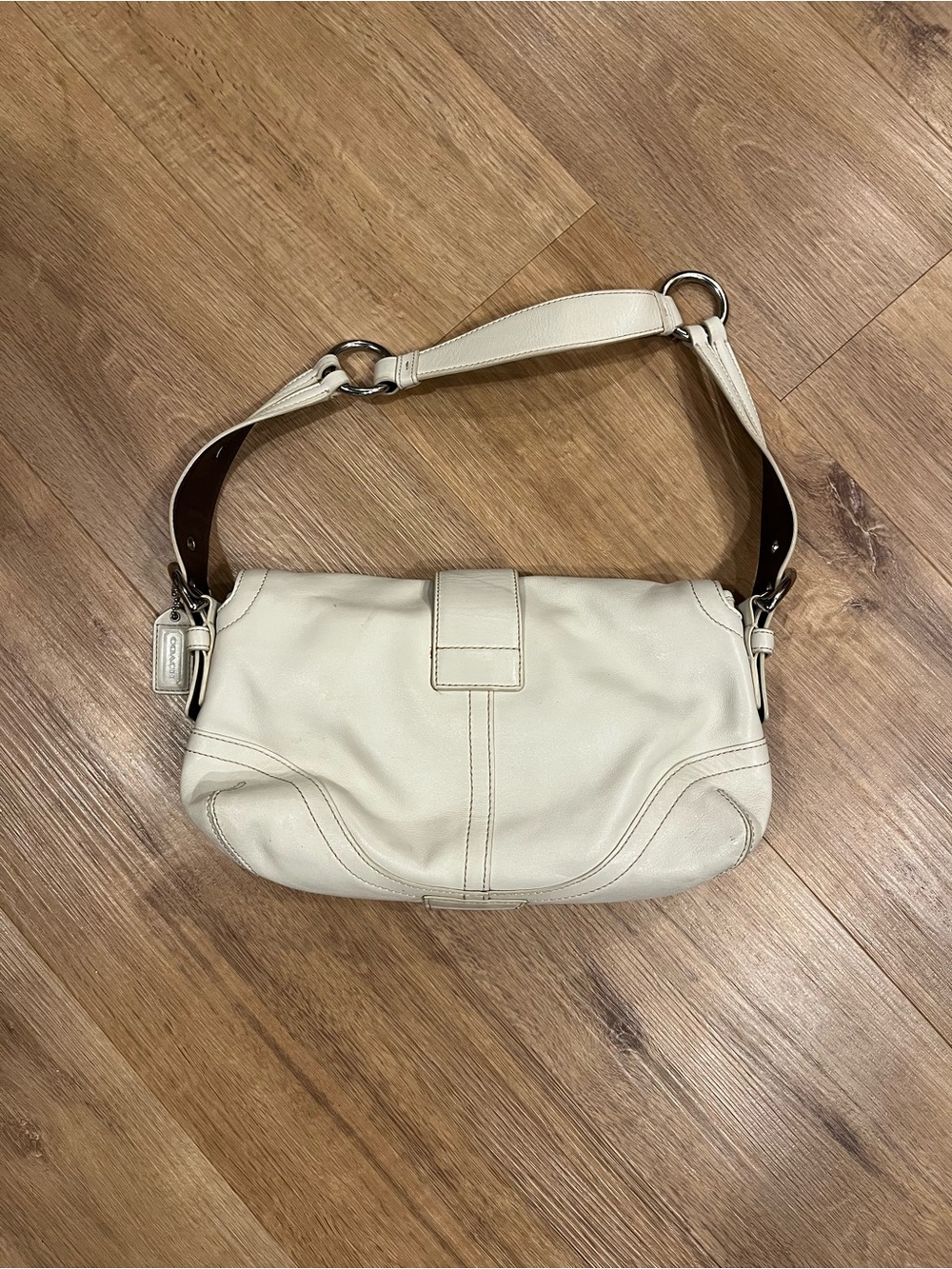 Coach Leather Shoulder Bag with Buckle Accent - Picture 2 of 6